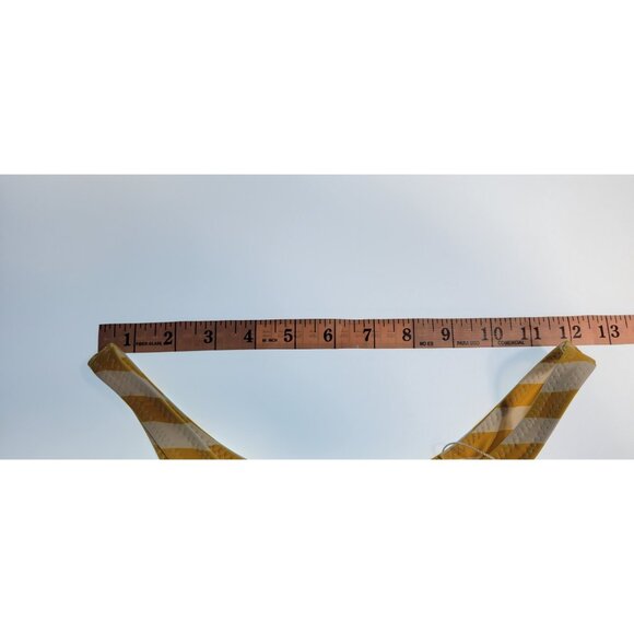 SAME Los Angeles Bottom Swim Womens High Rise Striped Yellow/White Medium NWT - Picture 4 of 6